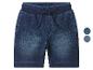Donkerblauwe denim shorts voor kinderen met trekkoord in de taille.