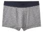 Grijze herenboxershort met donkerblauwe elastische tailleband