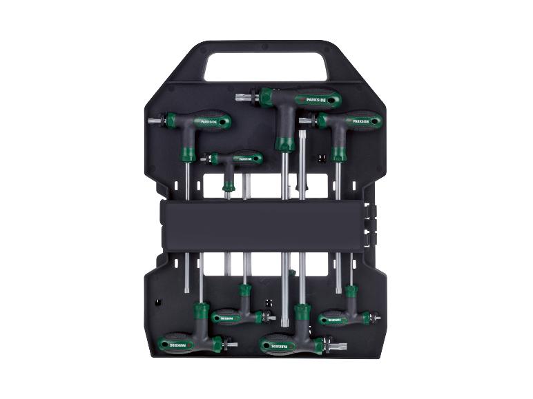 Parkside T-greep sleutelset in zwarte organizer