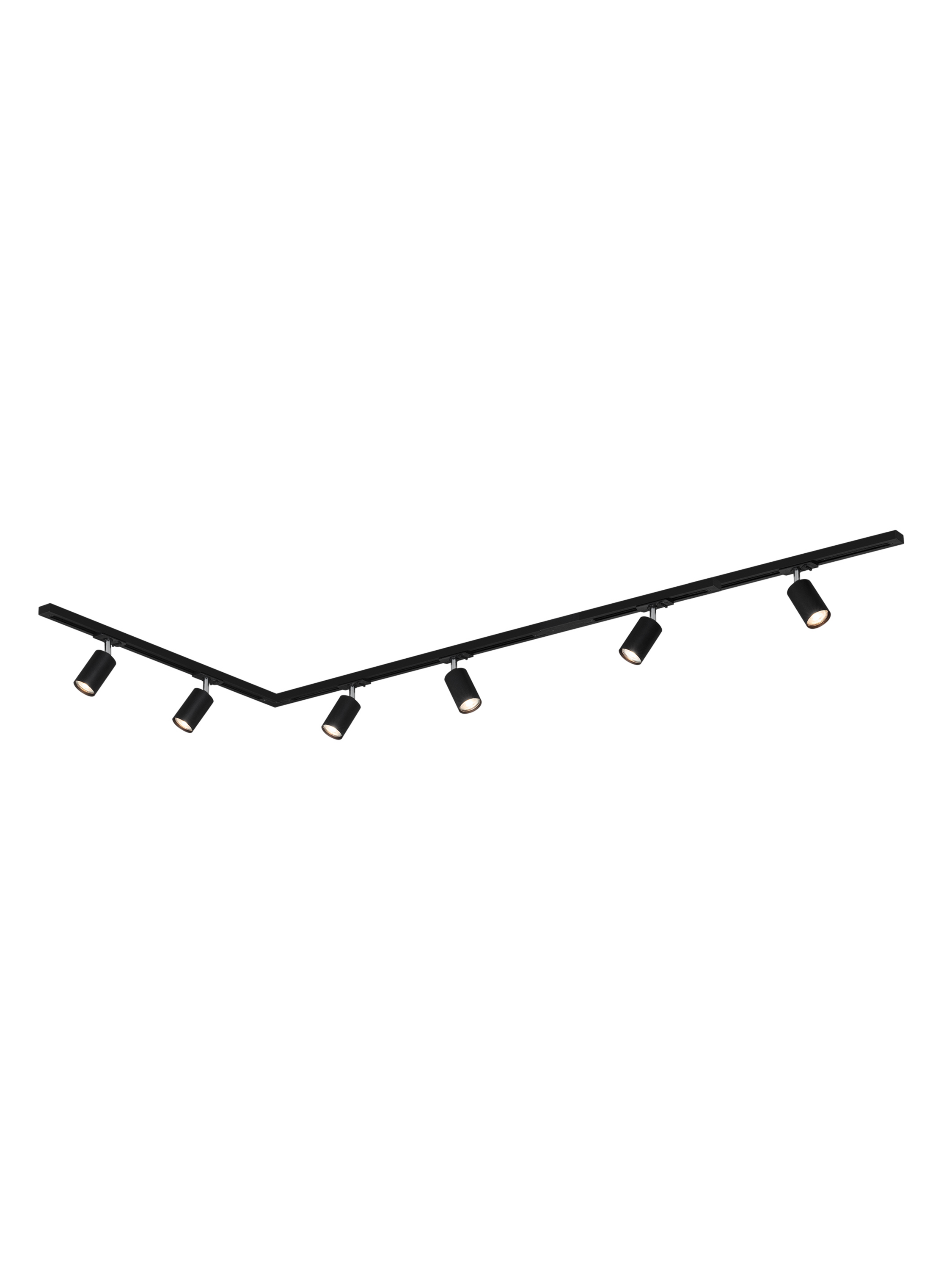 BRILONER LED-plafondlamp rails (2,25 m L-vorm, Zwart)