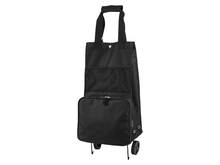 Zwarte boodschappentas met wielen van Topmove.