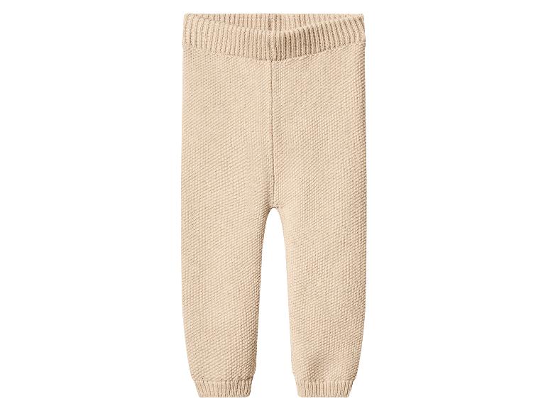 Beige gebreide babybroek