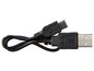 Een zwarte USB-kabel met micro-USB-connector.