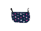 Blauwe tas met roze en witte sterren voor Bayer Design poppenbuggy.