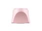 Roze plastic deksel met matte afwerking.