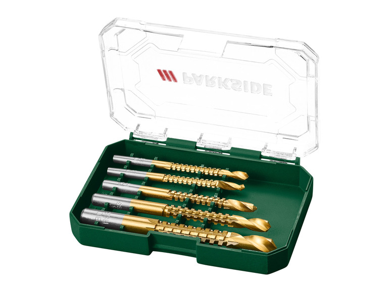 Een set van vijf boortjes van het merk  