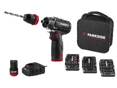 PARKSIDE PERFORMANCE® Accu-schroefboormachine starterset 12 V met 2 Ah accu's en 2,4 A lader