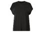 Zwart T-shirt met korte mouwen en kanten details op de schouders