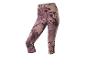 Dames capri legging met abstract patroon in paarse en bruine tinten.