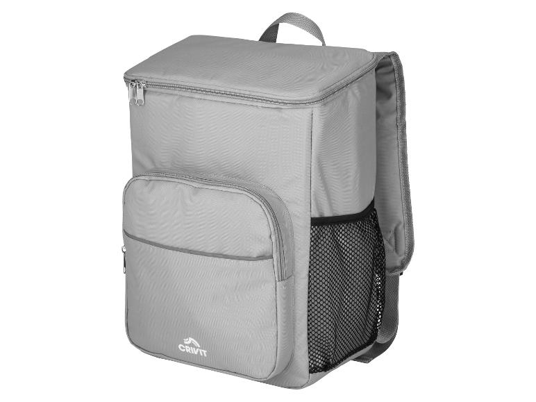 Grijze Crivit koeltas rugzak.