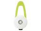Een groene clip-on LED-lamp.