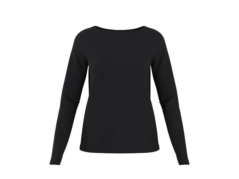 Zwart shirt met lange mouwen en boothals