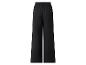 Zwarte wijde broek met elastische tailleband, achteraanzicht.