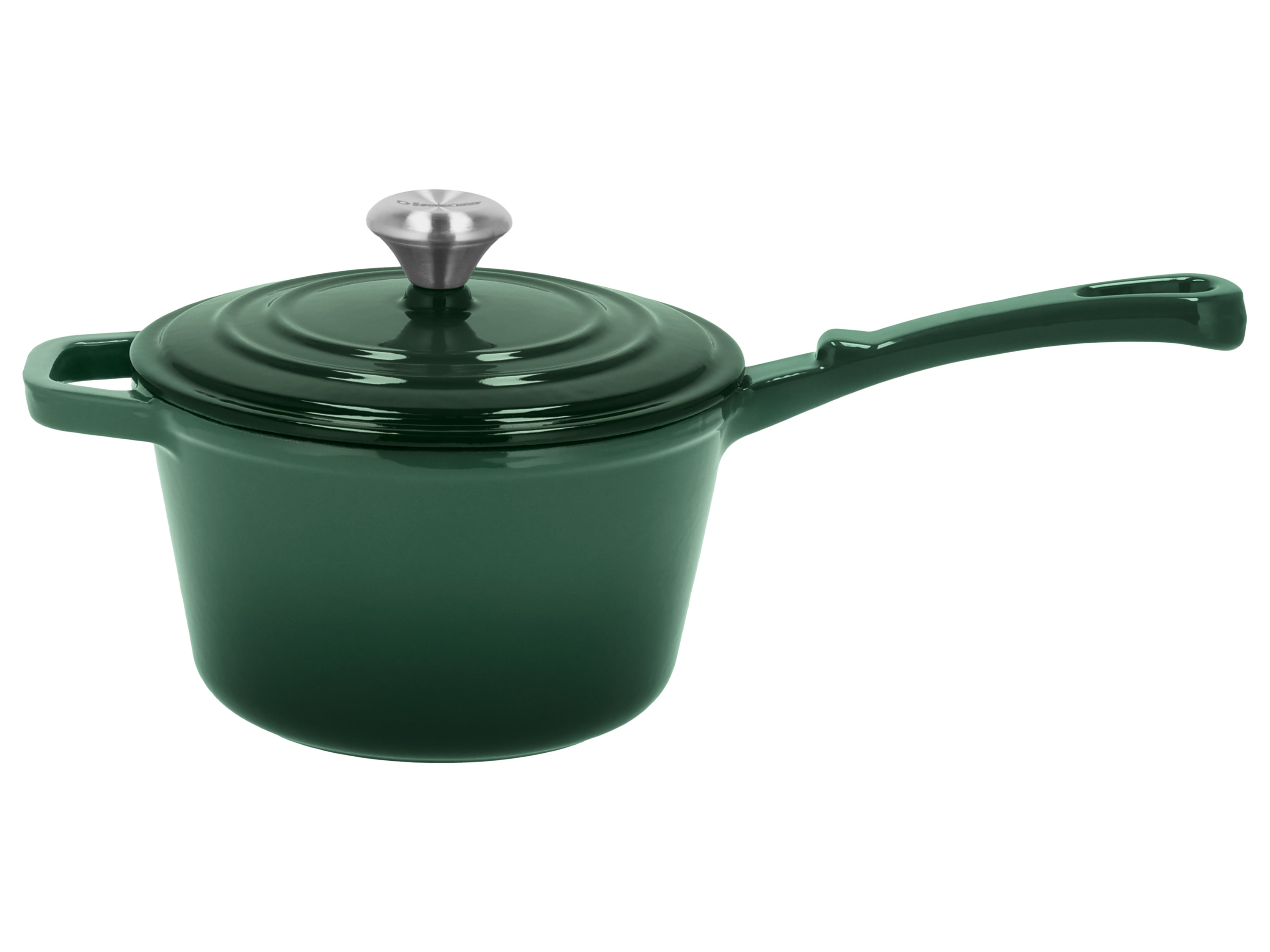SILVERCREST Gietijzeren steelpan, Ø18 cm (Groen)