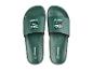 Groene herenslippers met de tekst '30 YEARS EST. 1996' en maatindicaties.