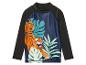 Kinder zwemshirt met lange mouwen, tijger en tropische bladeren.