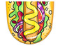 Opblaasbaar hotdog-zwembad voor volwassenen.