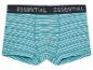 Turquoise Essential boxershorts met strepen.