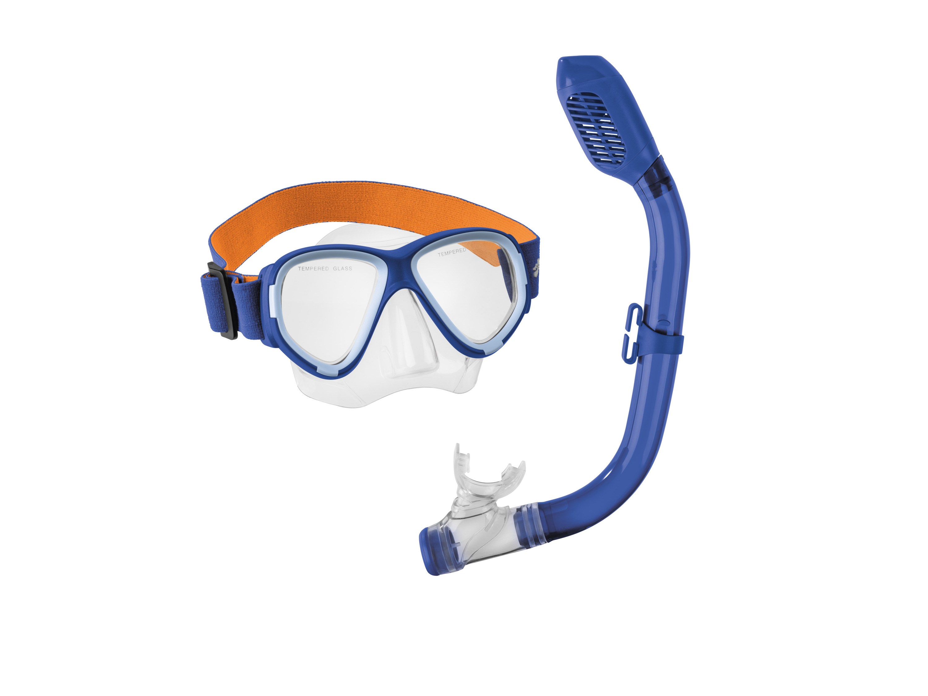 CRIVIT kinder-snorkelset blauw-oranje