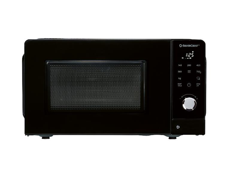 Zwarte magnetron met digitaal display 1:25 en bedieningspaneel.