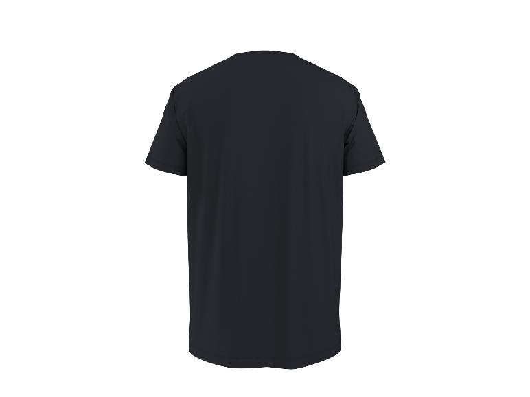 Zwart T-shirt met korte mouwen, achterkant.