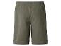 Khaki herenshorts met elastische tailleband en achterzak.