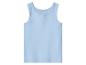 Lichtblauw mouwloos katoenen herenhemd
