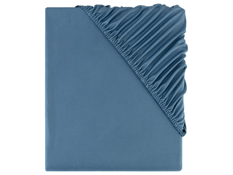 Livarno Home Microvezel jersey hoeslaken 90-100 x 200 cm (Blauw)