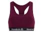 Bordeauxrode Reebok sportbeha met zwarte logoband