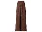 Bruine wijde broek met elastische tailleband