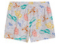 Grijze shorts met een print van Looney Tunes-karakters.