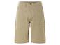 Beige katoenen shorts.