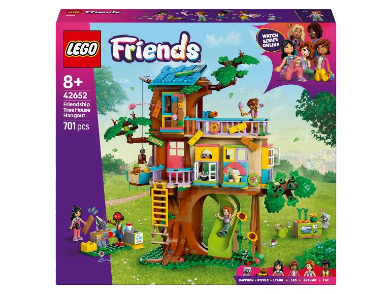 LEGO Friends Vriendschapsboomhut Hangout set met 701 onderdelen en zes figuren.