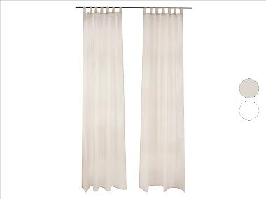LIVARNO® Gordijnen, 2-delig, 135 x 254 cm, semi-transparant