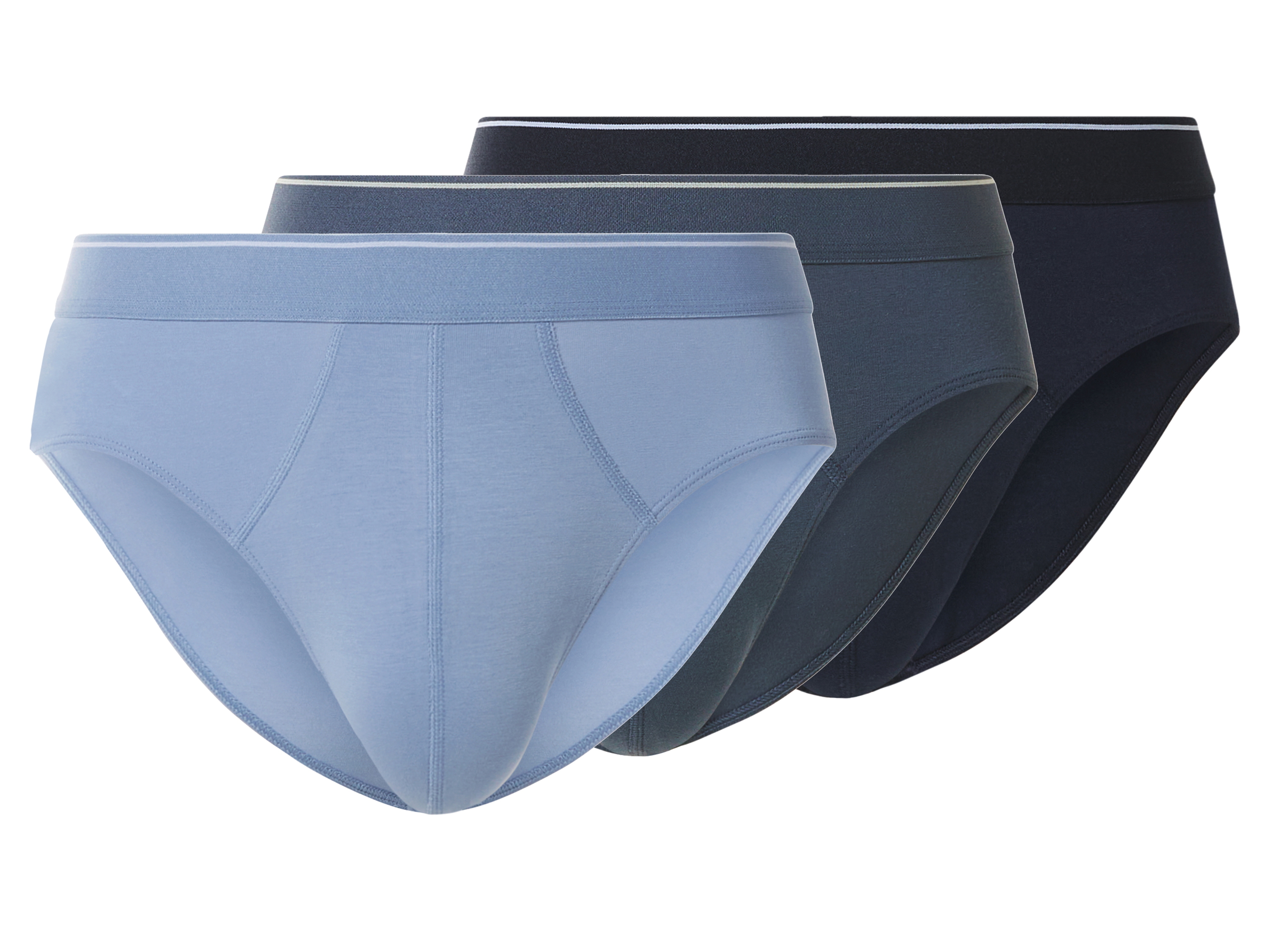 esmara Men Set van 3 heren onderbroeken (Donkerblauw/blauw, S)