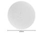 Wit rond bord met gespikkeld patroon, 27,5 cm diameter.