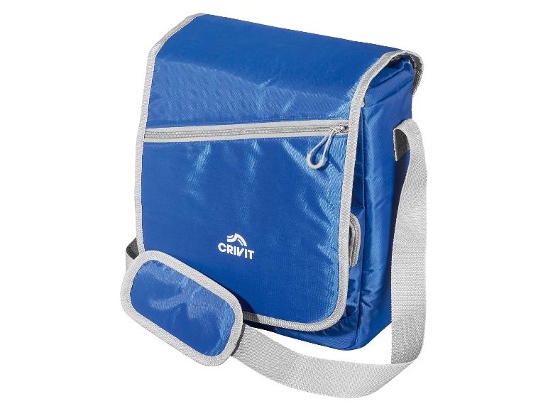 Blauwe Crivit schoudertas met vak.