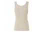 Beige geribbeld tanktop.