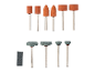 Assortiment slijpstenen voor gebruik met roterende gereedschappen.
