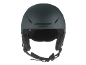 Donkergrijze skihelm met ventilatieopeningen en zachte voering.