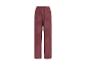 Damesbroek met elastische tailleband en gestreept patroon in roodbruine kleur.