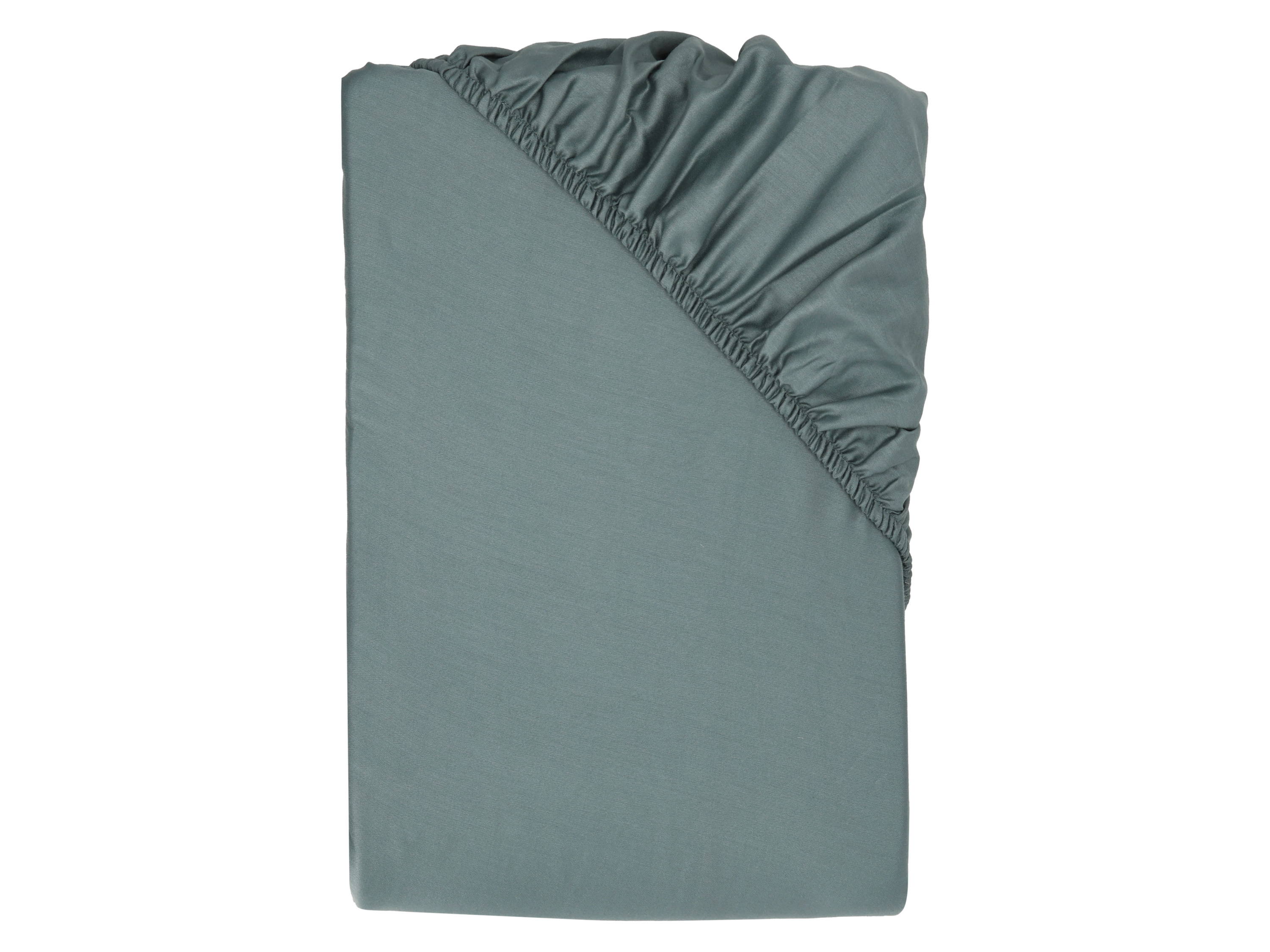 LIVARNO Satijnen hoeslaken, 90-100 x 200 cm (Turquoise)