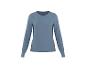 Blauwgroen dames T-shirt met lange mouwen en ronde hals
