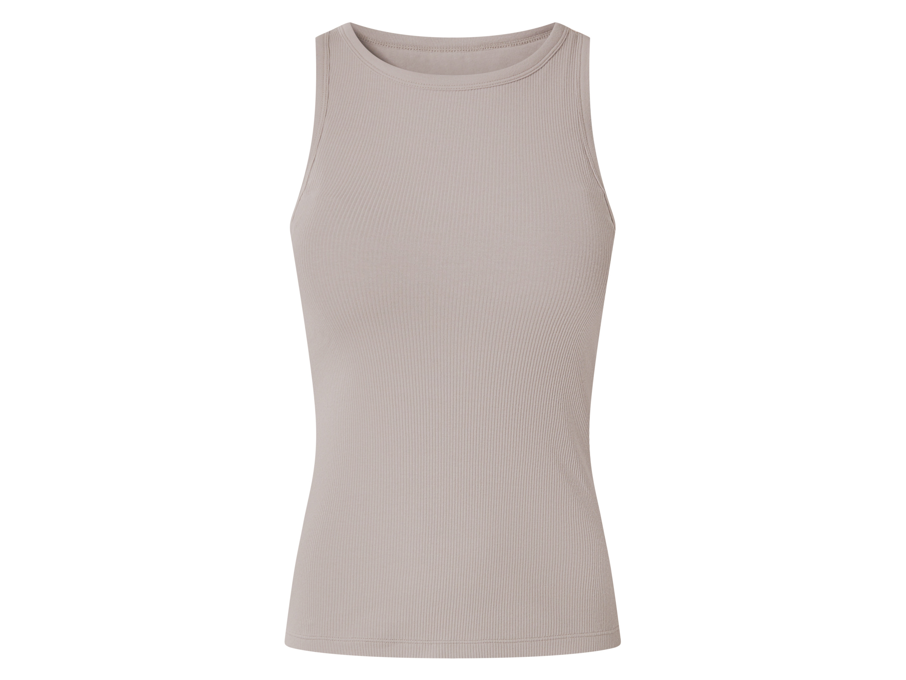esmara Dames top met geïntegreerde bh (Taupe, L (44/46))