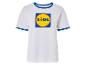 Wit Lidl t-shirt met blauwe boord.