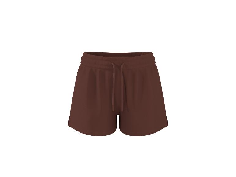 Bruine dames sportshorts met trekkoord in de taille.