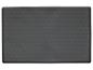 Donkergrijze siliconen mat met reliëfpatroon.