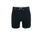 Zwarte herenboxershort met wit logo op de tailleband.
