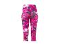 Dames sportlegging met roze en zwart marmerprint