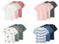 Set kindershirts met korte mouwen in diverse kleuren en patronen.